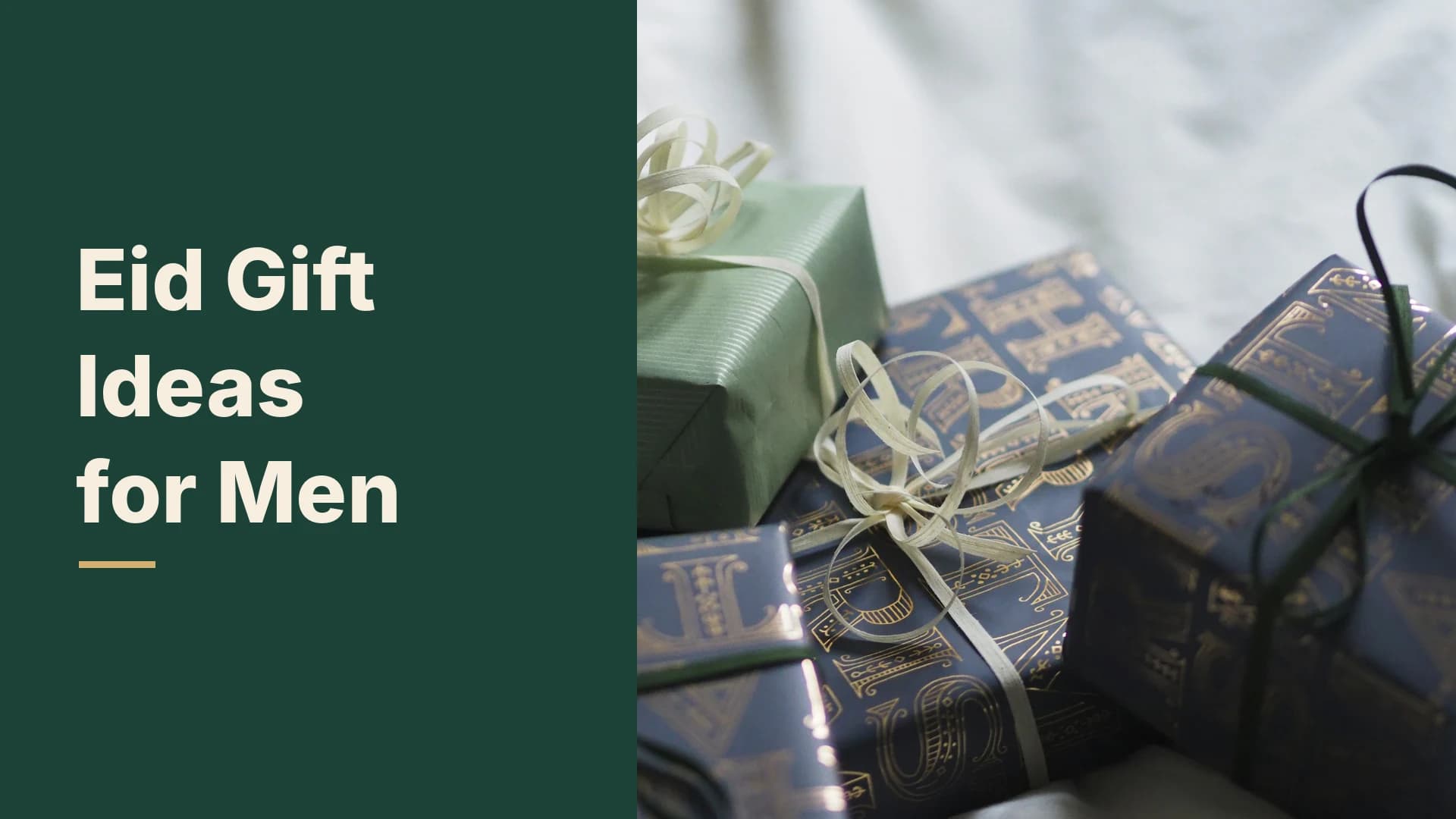 Eid gift ideas for men, including a panjabi, attar and leather wallet