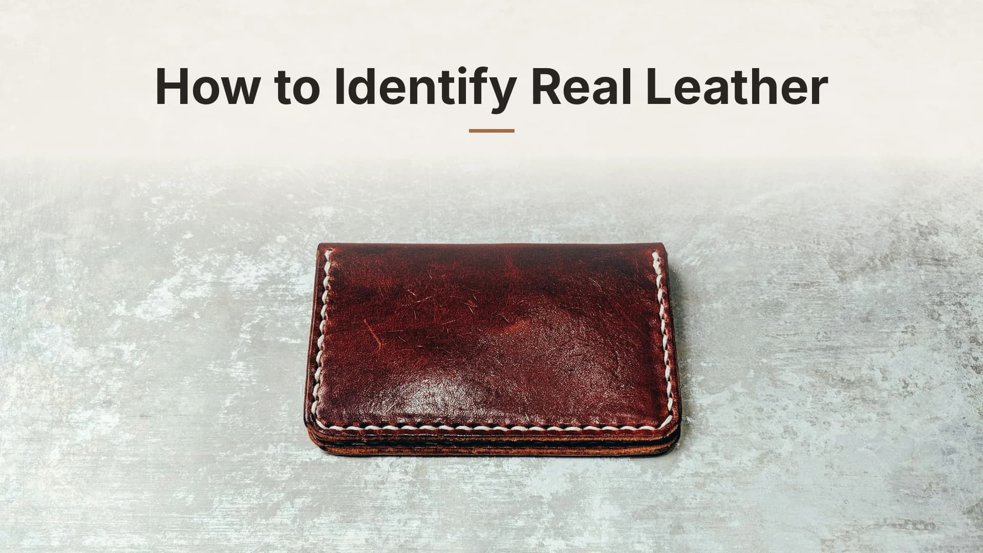 Close-up of real leather being checked by hand to identify genuine leather