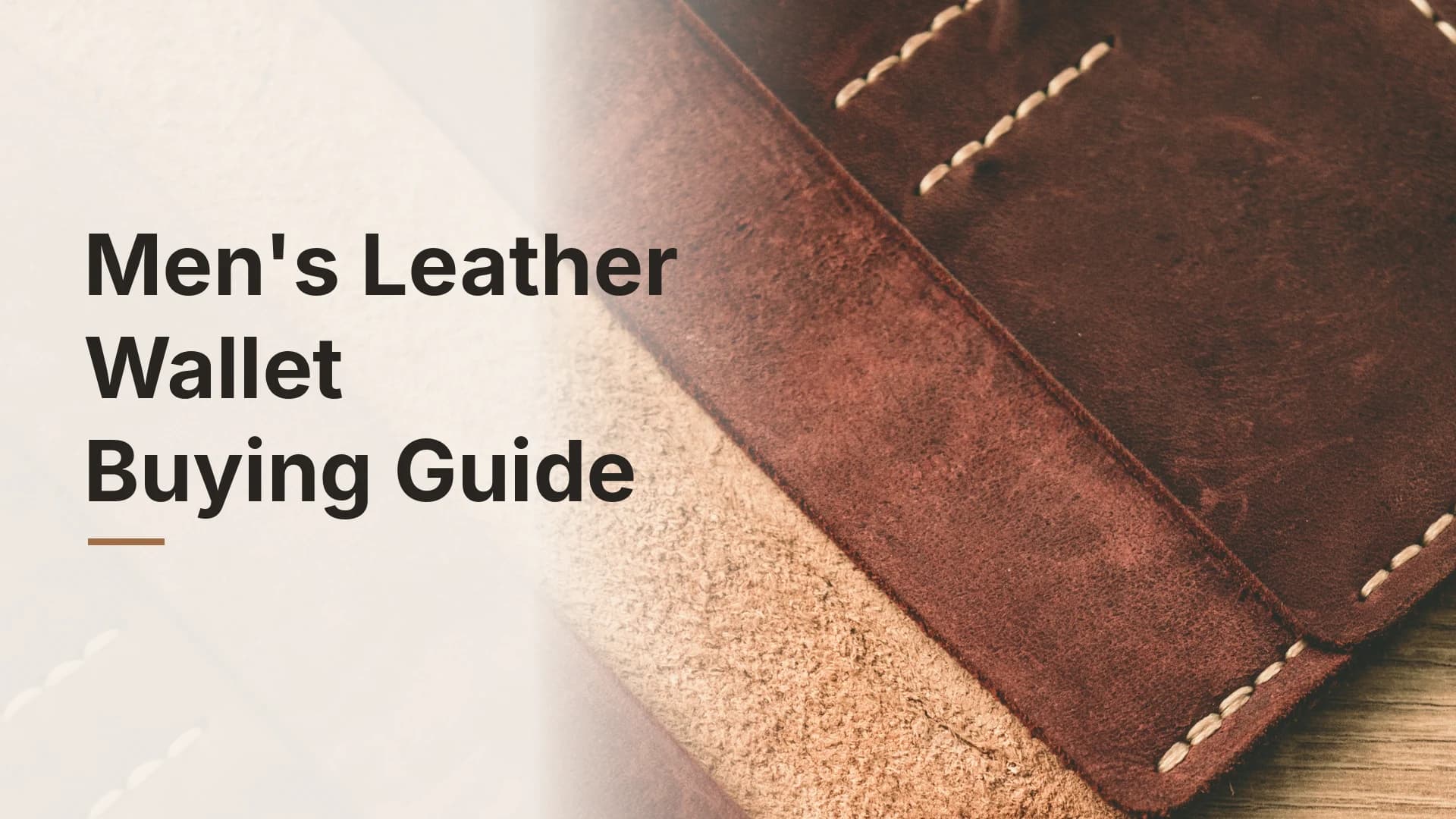 Men's leather bifold wallet shown as a buying-guide hero