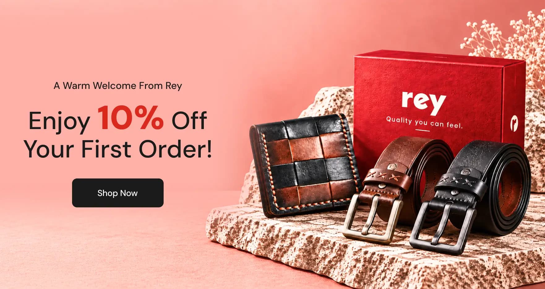 Get 10% off your first order of leather wallets and belts at Rey Bangladesh